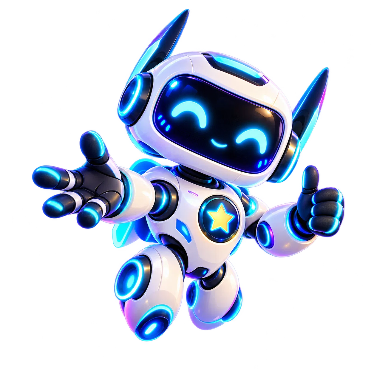 Teen robot mascot